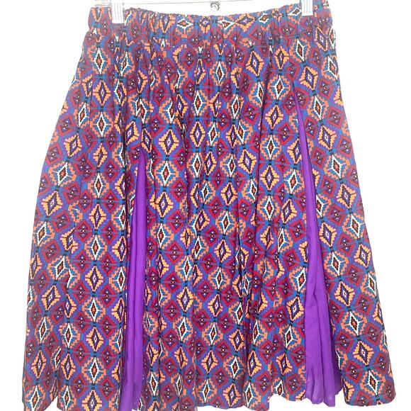 Aztec Princess Skirt & Vest Top M Purple Fringe Costume Gypsy Bohemian Festival - Picture 2 of 8